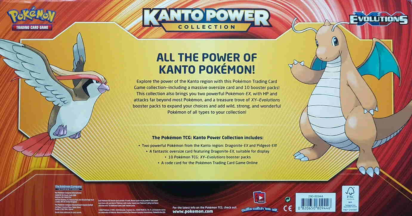 Карточная игра 2020 Pokemon TCG XY Evolutions Kanto Power Collection Dragonite-EX