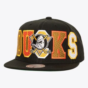 Mitchell-Ness-Black-Anaheim-Ducks-Varsity-Bust-Snapback-Hat-300x300