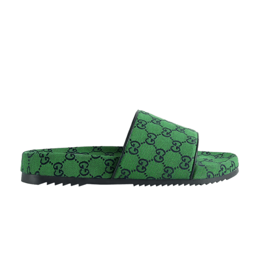 Сандалии Gucci GG Canvas Slide Sandal 'Green Monogram'