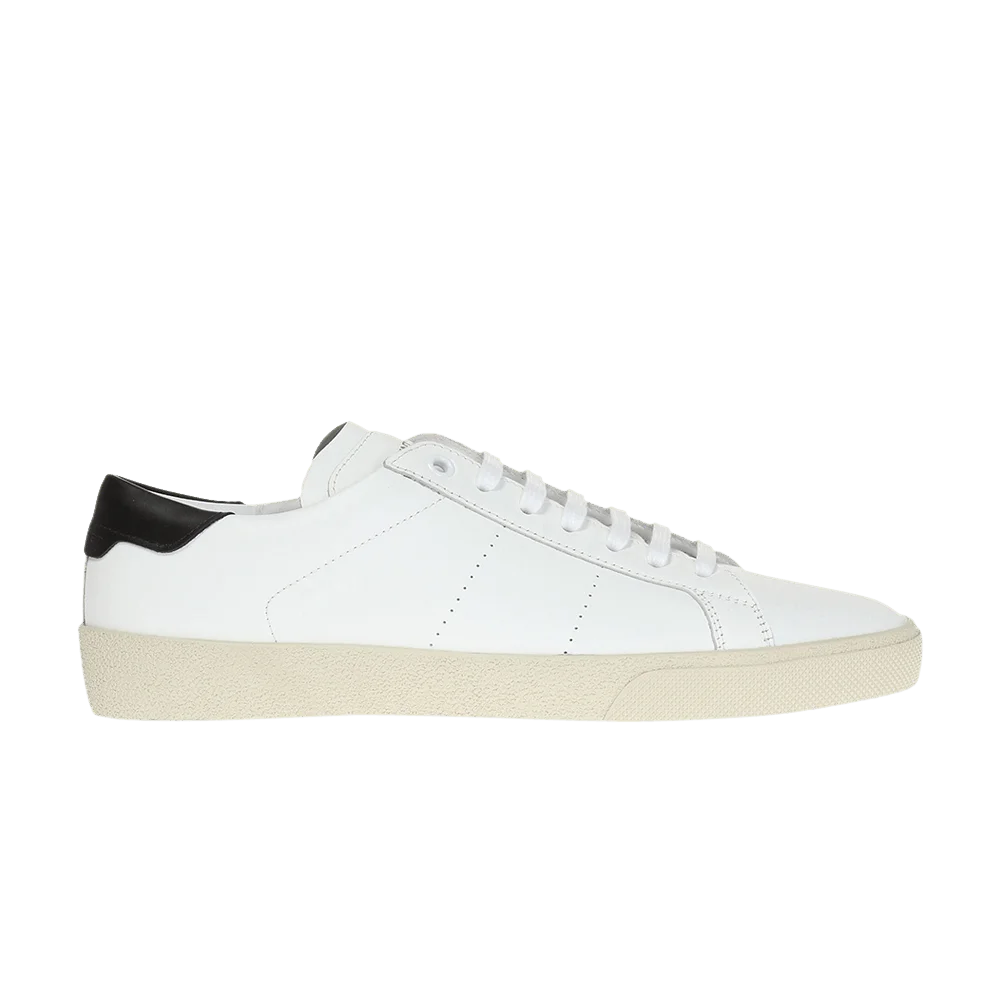 Krossovki-Saint-Laurent-Signature-Court-Classic-SL06-Low-White-Black