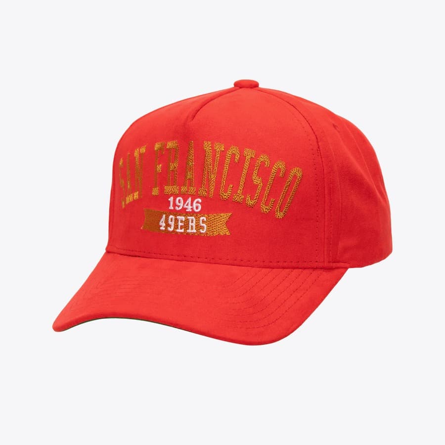 Бейсболка Mitchell & Ness Scarlet San Francisco 49ers Shady Suede Pro Snapback Hat