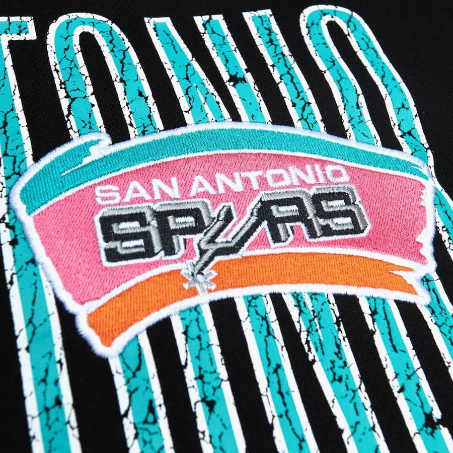 Худи Mitchell & Ness Black San Antonio Spurs Team OG Fleece Pullover Hoodie