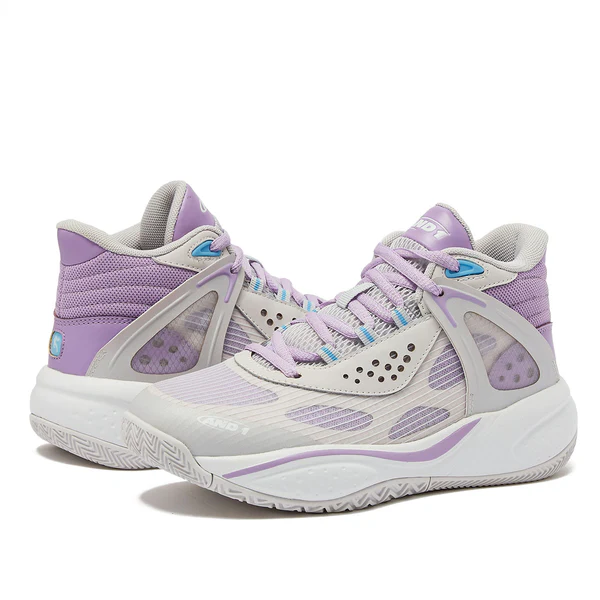 Кроссовки AND1 Kid's Revel Mid Silver Grey/Light Purple/White Trim