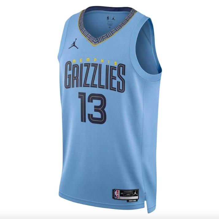 Баскетбольная джерси 2022-23 Memphis Grizzlies #13 Jaren Jackson Jr. Swingman Statement Light Blue Jersey