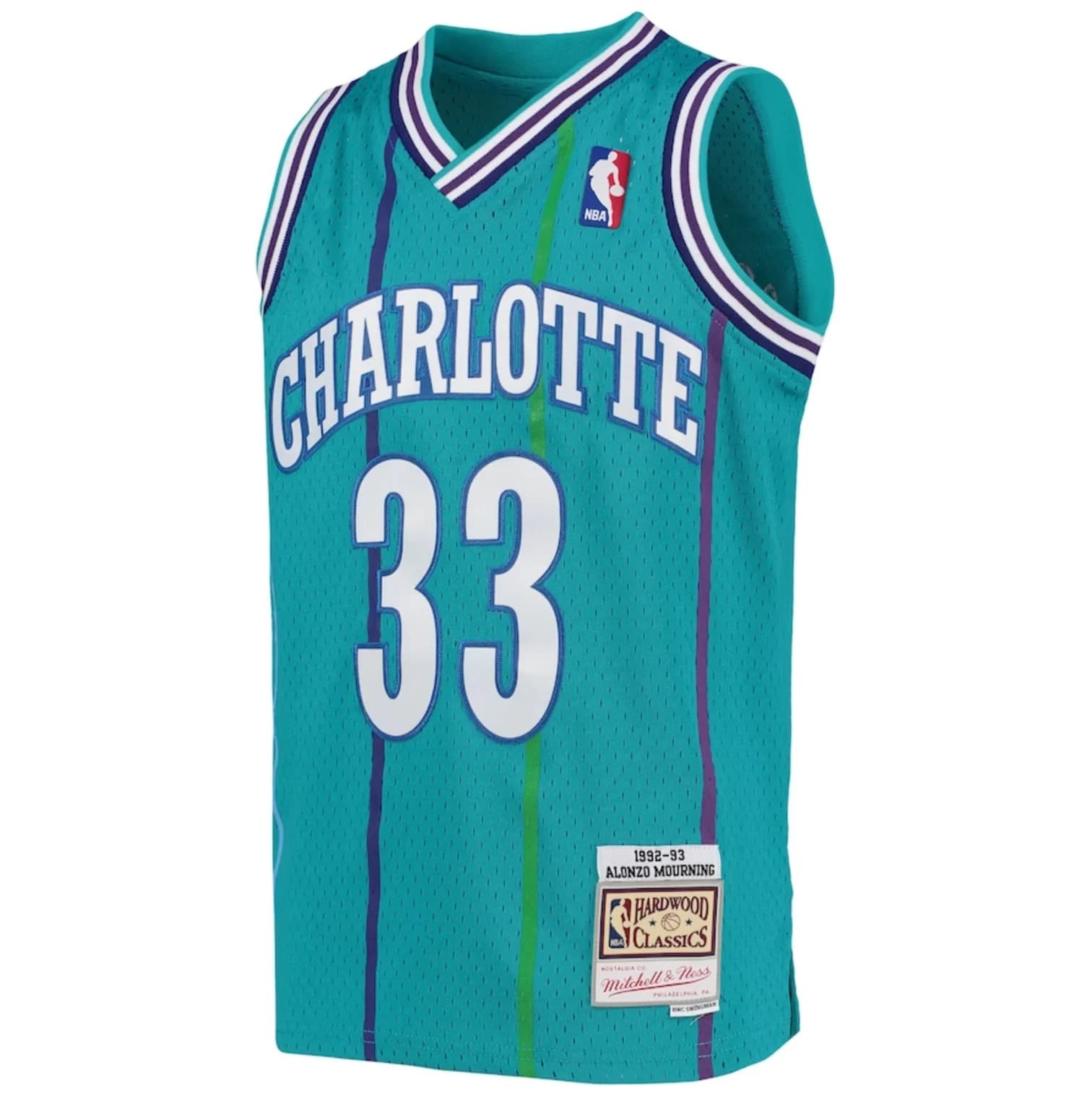 Mitchell-Ness-Alonzo-Mourning-Hornets-HWC-Youth-NBA-Swingman-Jersey-4