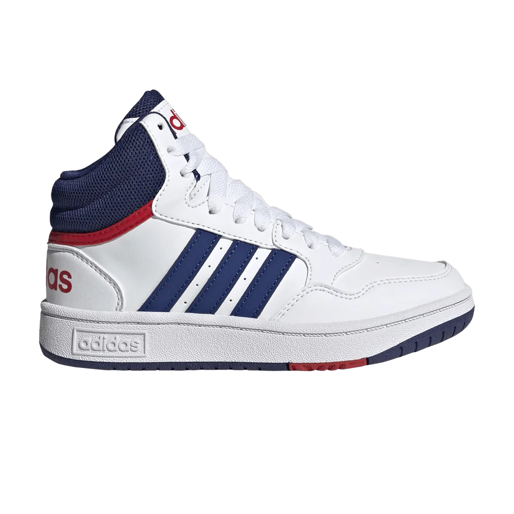 Krossovki-Adidas-Hoops-Mid-J-White-Victory-Blue