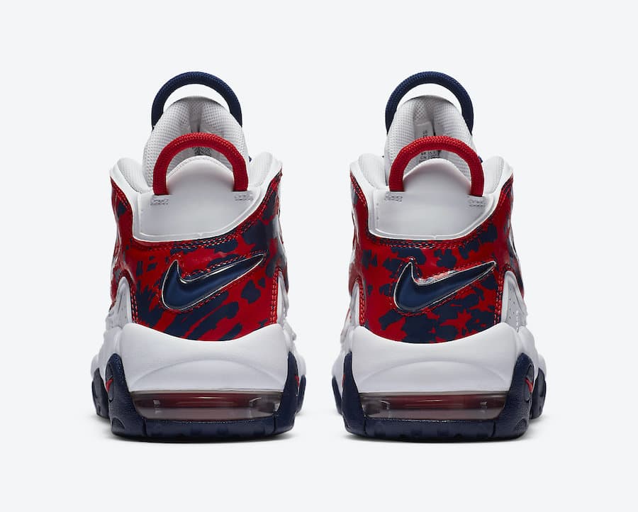 Кроссовки Nike Air More Uptempo PS 'Red Navy Camo'