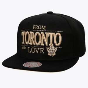 Mitchell-Ness-Black-Toronto-Maple-Leafs-With-Love-Snapback-Hat-300x300