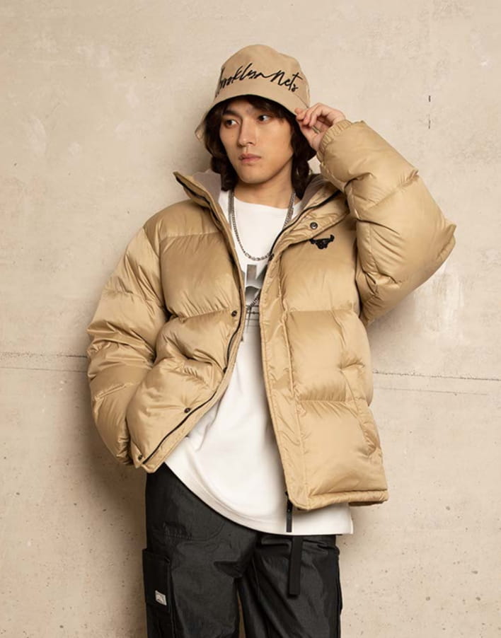 Пуховик 2020 Chicago Bulls Beige Down Jacket Unisex