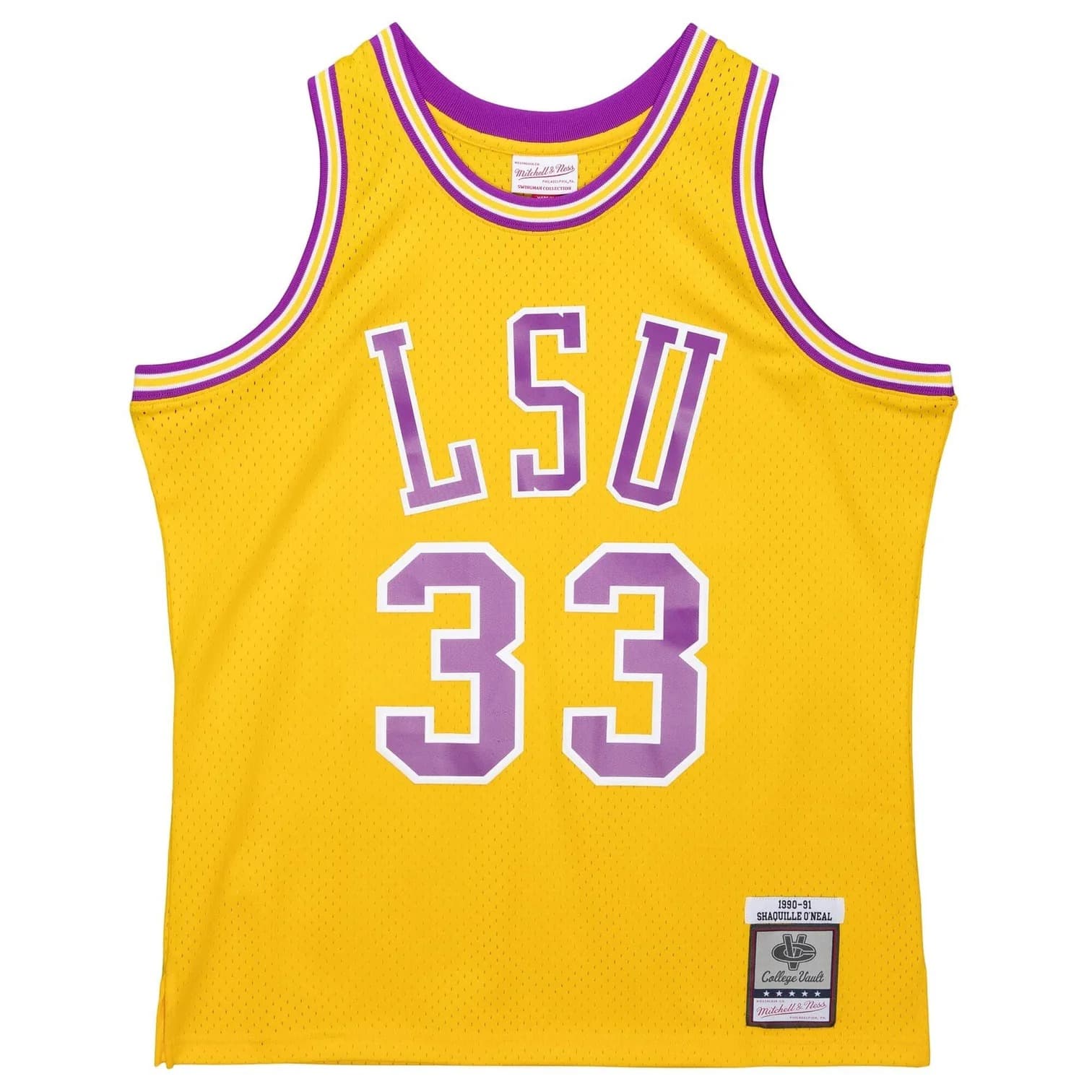 Баскетбольная джерси Mitchell & Ness Shaquille O’Neal Louisiana State University Tigers NCAA Swingman Jersey