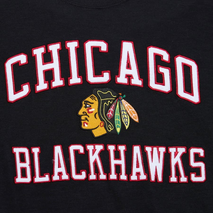 Футболка Mitchell & Ness Black Chicago Blackhawks Legendary Slub T-Shirt