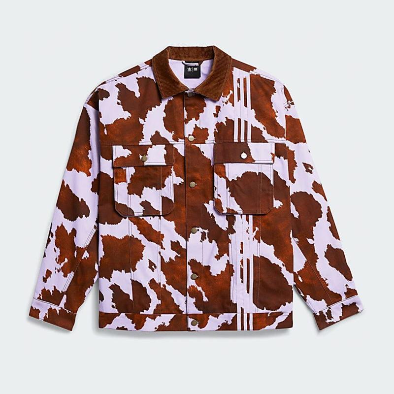 Куртка adidas Ivy Park Denim Cow-Print Jacket (All Gender) AOP Cow Hide/Purple Glow