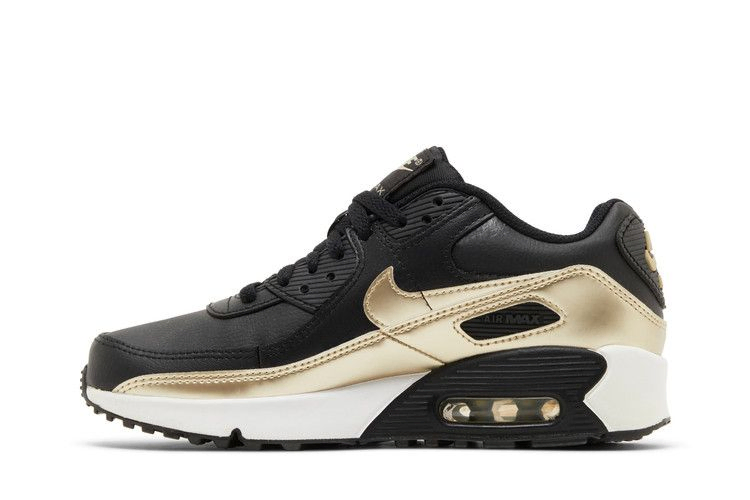 Кроссовки Nike Air Max 90 LTR GS 'Black Metallic Gold Star'