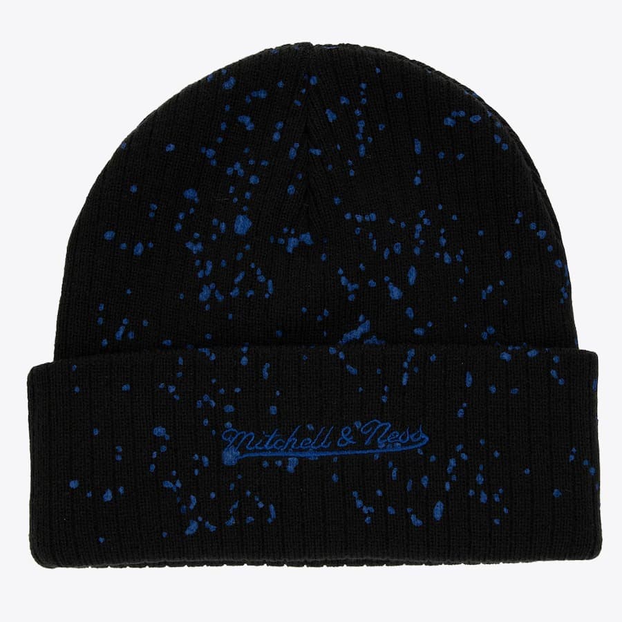 Шапка Mitchell & Ness Black Golden State Warriors Vintage Nep Cuffed Knit Hat