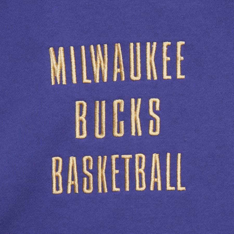 Худи Mitchell & Ness Purple Milwaukee Bucks Team OG 2.0 Vintage Logo Fleece Pullover Hoodie