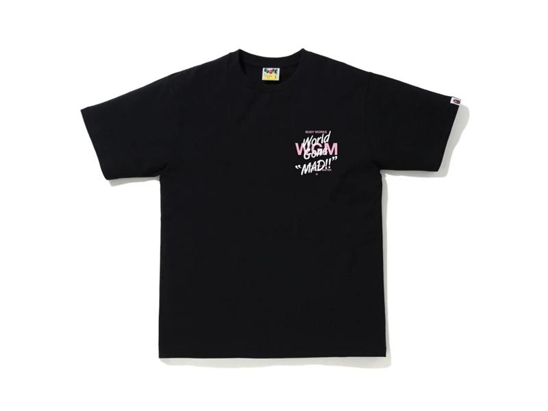 Футболка BAPE ABC Camo WGM Ape Head Tee Black/Pink
