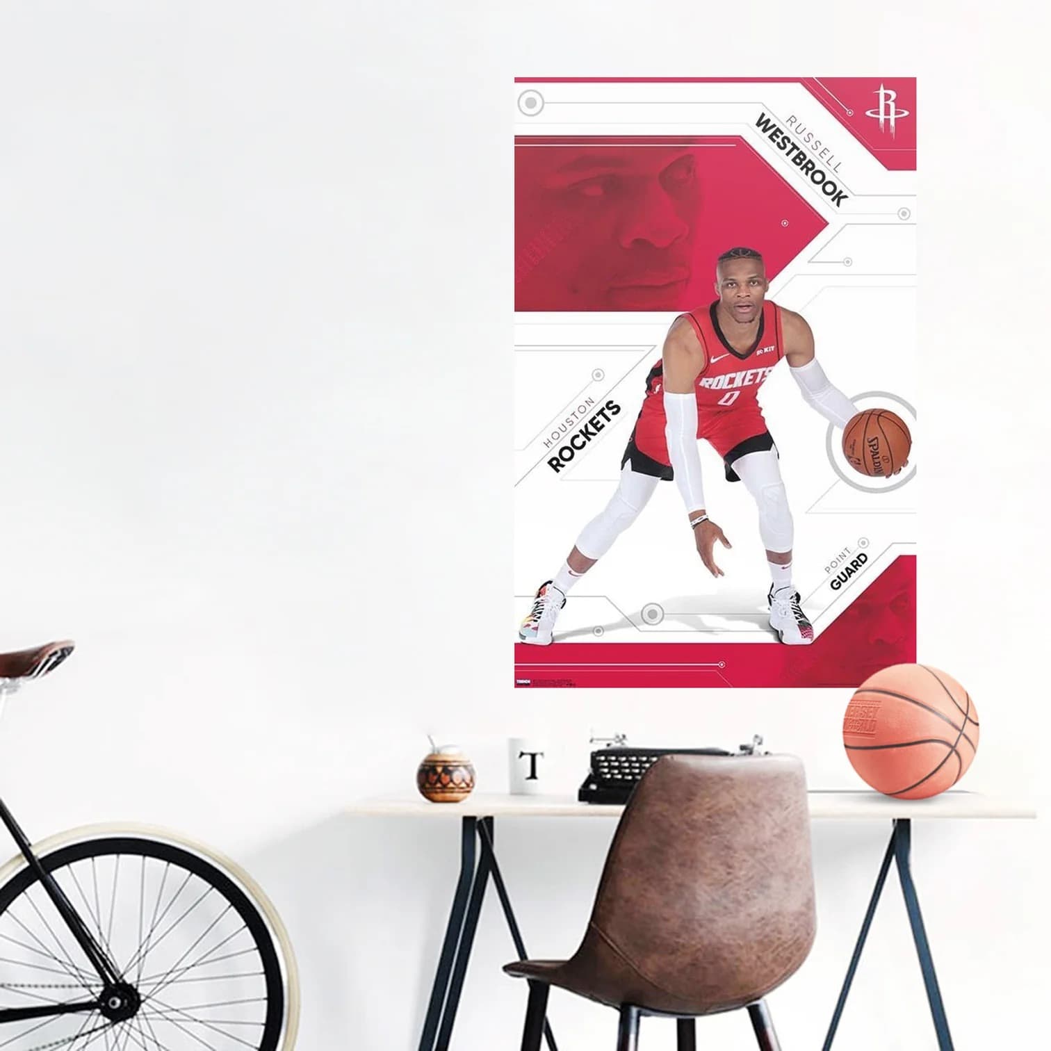 Настенный постер Russell Westbrook Houston Rockets NBA Wall Poster