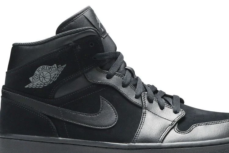 Кроссовки Air Jordan 1 Mid 'Black'