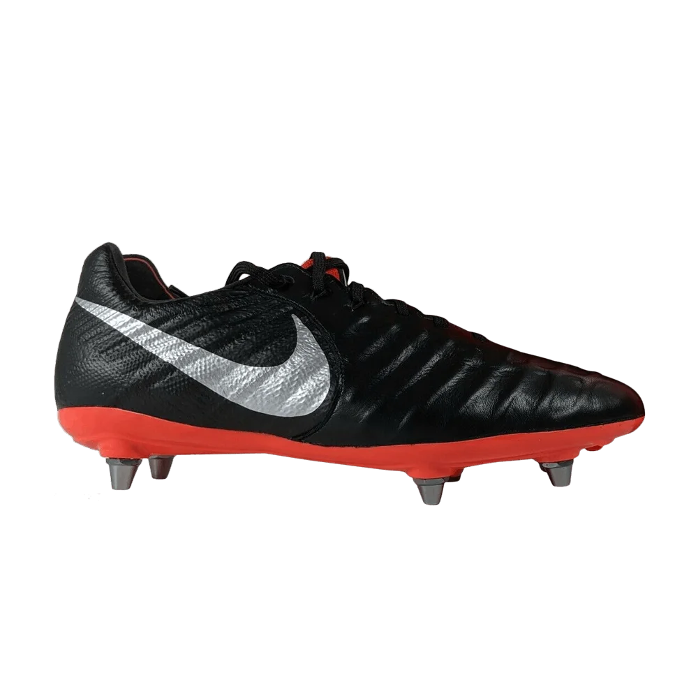 Кроссовки Nike Tiempo Legend 7 Elite SG Flyknit ACC 'Black Silver'