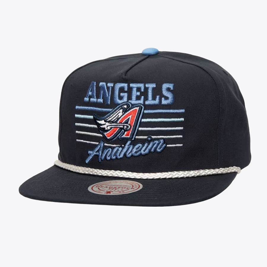 Бейсболка Mitchell & Ness Navy Los Angeles Angels Deadstock Snapback Hat