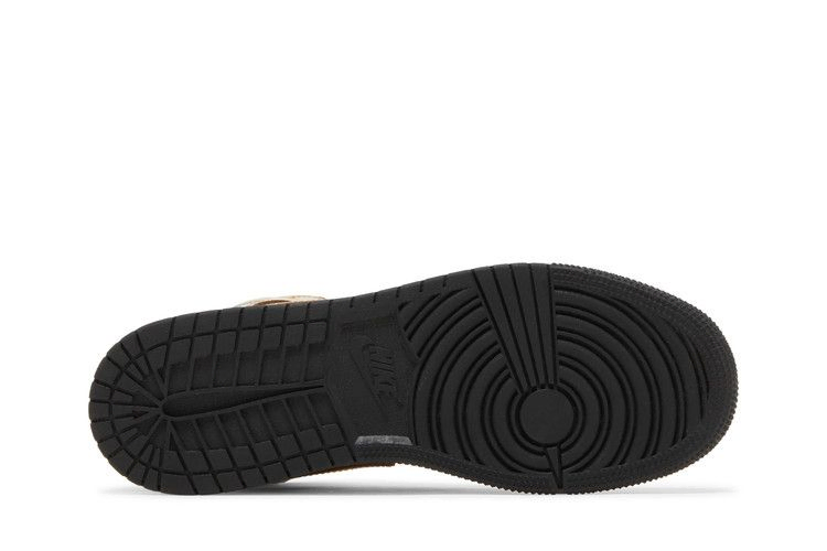Кроссовки Air Jordan 1 Mid SE GS 'Metallic Gold Black'