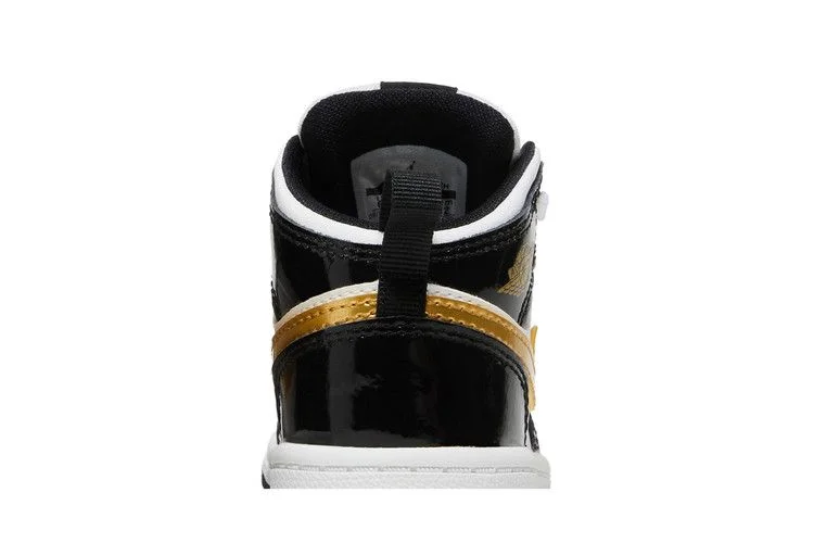 Кроссовки Air Jordan 1 Mid Patent SE TD 'Black Gold'