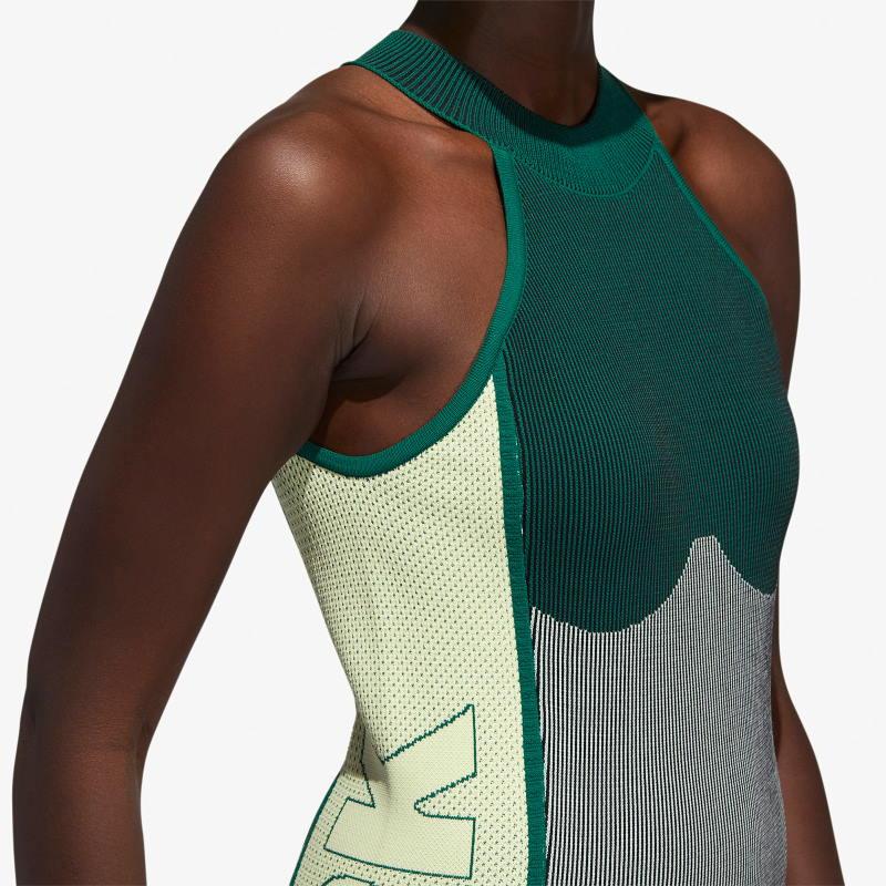 Платье adidas Ivy Park Knit Logo Dress Dark Green/Green Tint/Yellow Tint