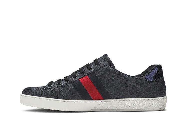 Кроссовки Gucci Ace GG Supreme 'Black Grey'