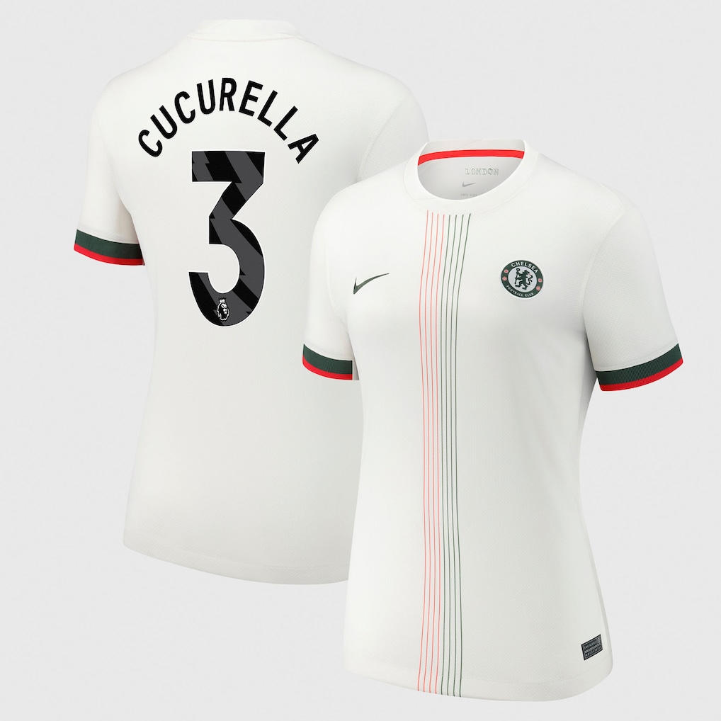Женское футбольное джерси Chelsea Nike Away Stadium Shirt 2025-26 - Womens with Cucurella 3