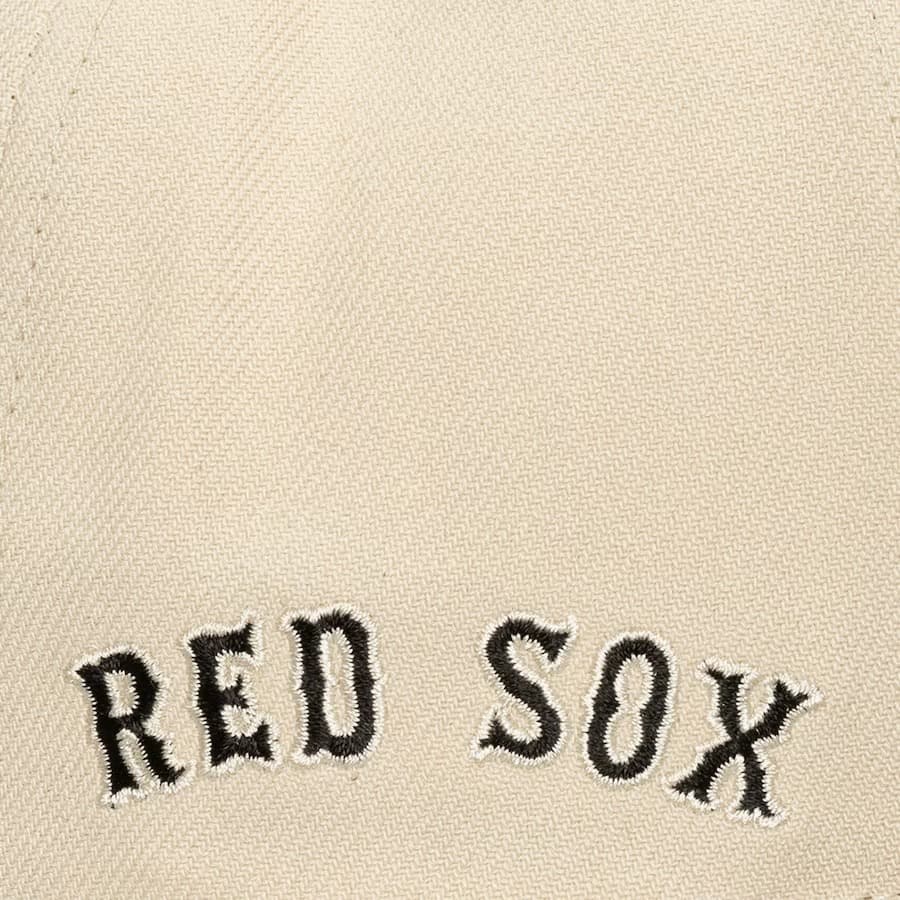 Mitchell-Ness-Cream-Black-Boston-Red-Sox-Logo-Snapback-Hat-2