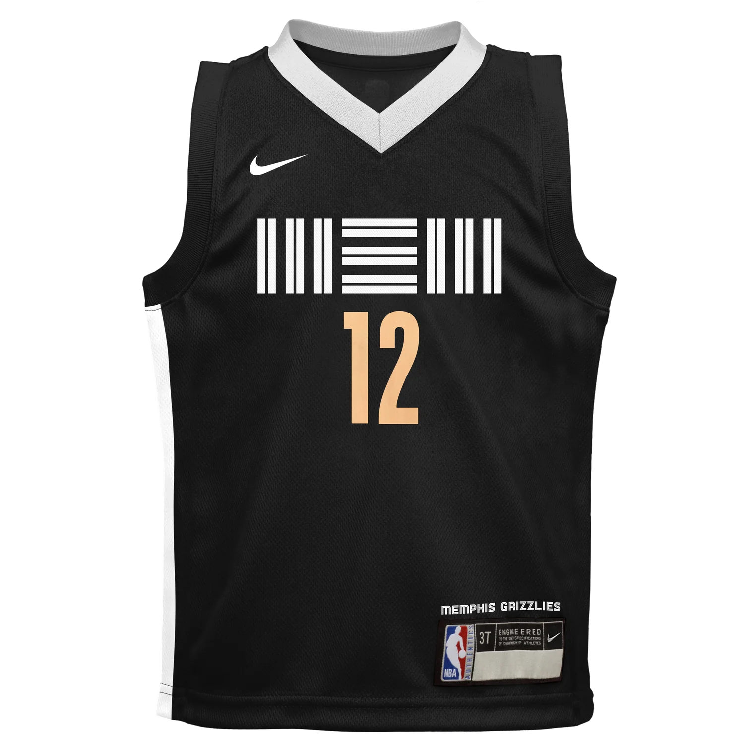 2023-24-Memphis-Grizzlies-Ja-Morant-12-Toddler-City-Edition-Black-Jersey-2