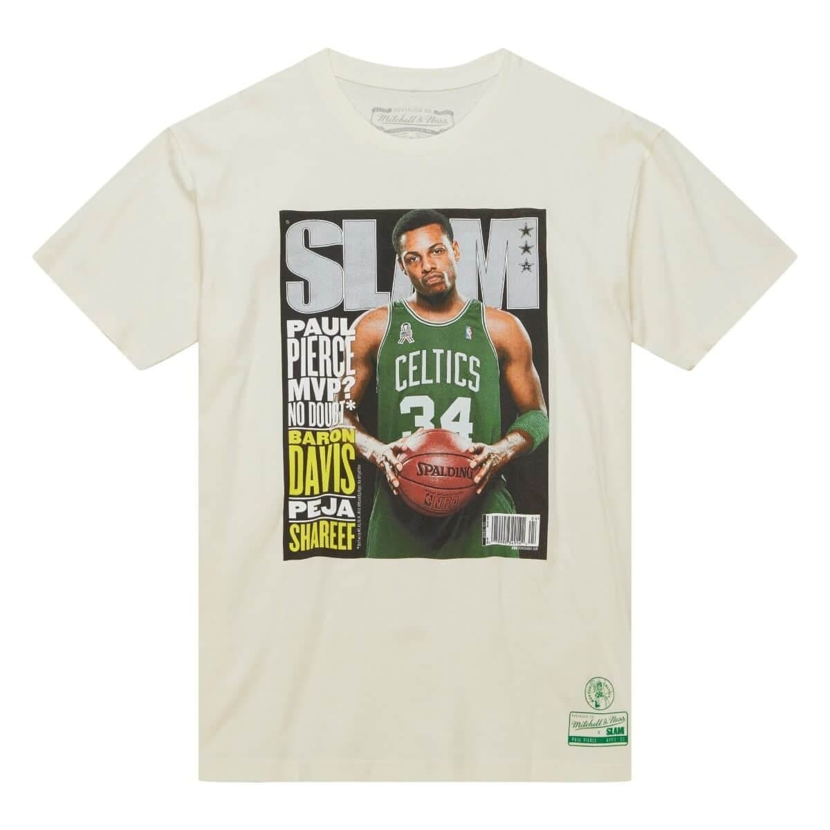 Футболка Mitchell & Ness Slam Cover Boston Celtics Paul Pierce White T-Shirt