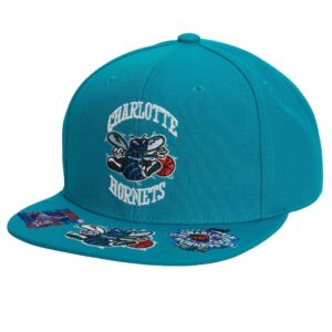 Mitchell-Ness-Front-Face-Snapback-HWC-Charlotte-Hornets-Hat-300x300