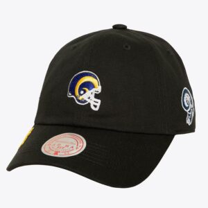 Mitchell-Ness-Black-Los-Angeles-Rams-Team-Helmet-Strapback-Hat-300x300