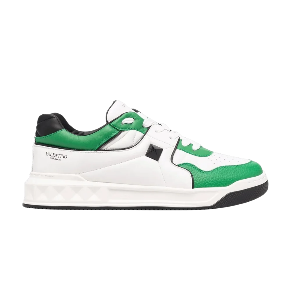 Krossovki-Valentino-One-Stud-Low-White-Green