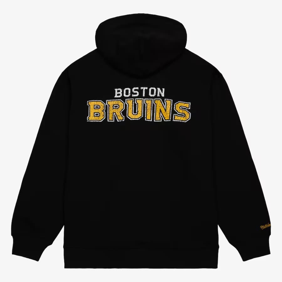 Худи Mitchell & Ness Black Boston Bruins Team OG Fleece Pullover Hoodie