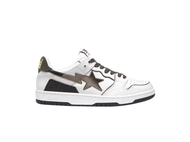 Кроссовки BAPE Sk8 Sta White Metallic Silver