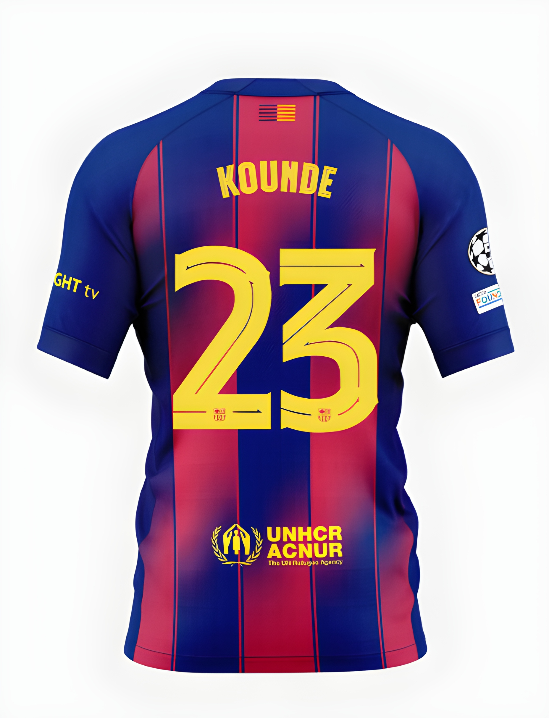 Женское футбольное джерси FC Barcelona 25/26 UCL or La Liga home jersey KOUNDE