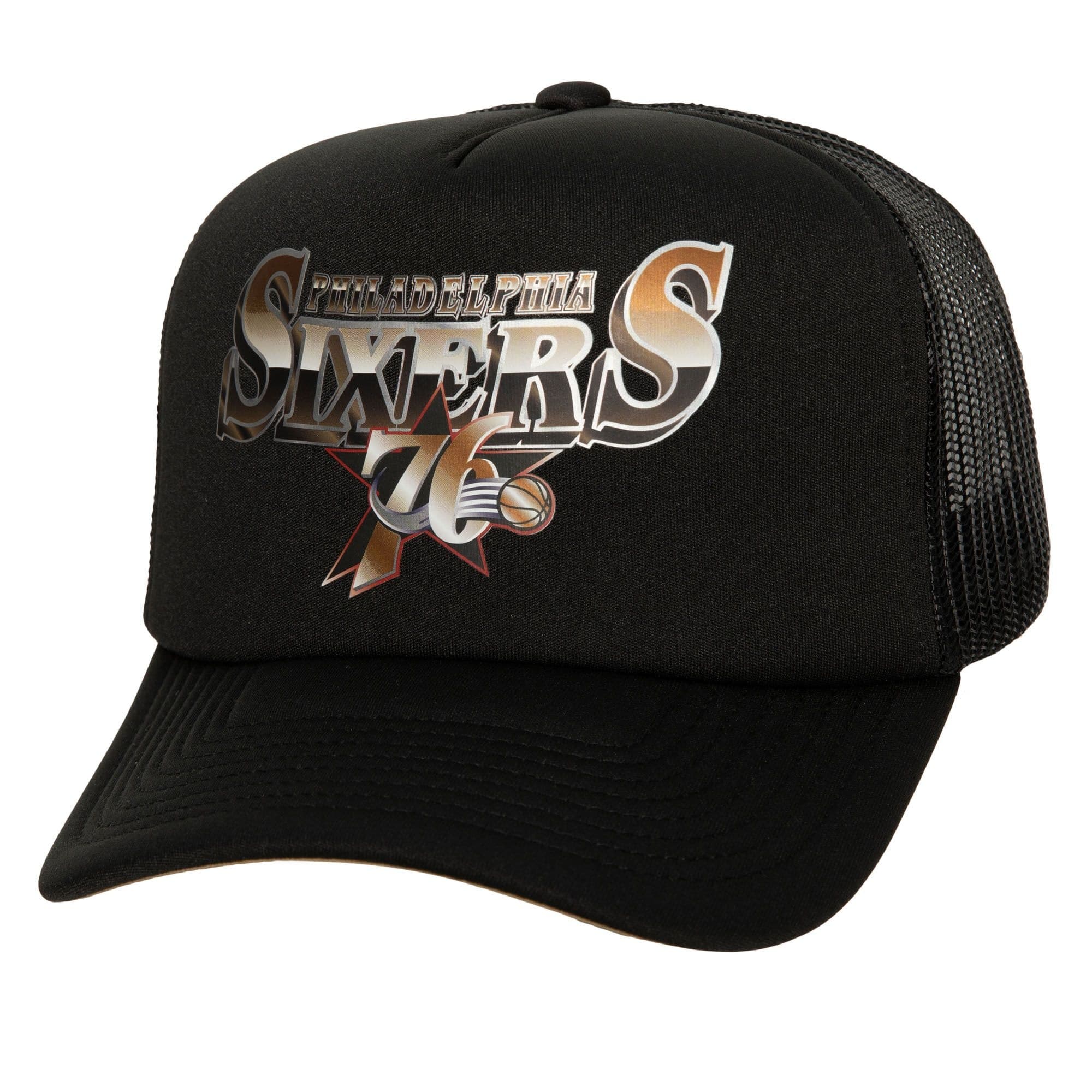 Бейсболка Mitchell & Ness Rock On Trucker HWC Philadelphia 76ers