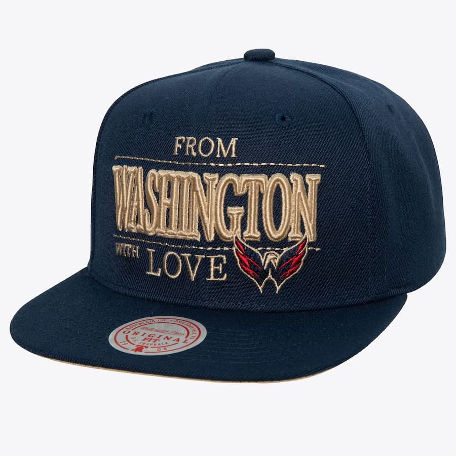Бейсболка Mitchell & Ness Navy Washington Capitals With Love Snapback Hat