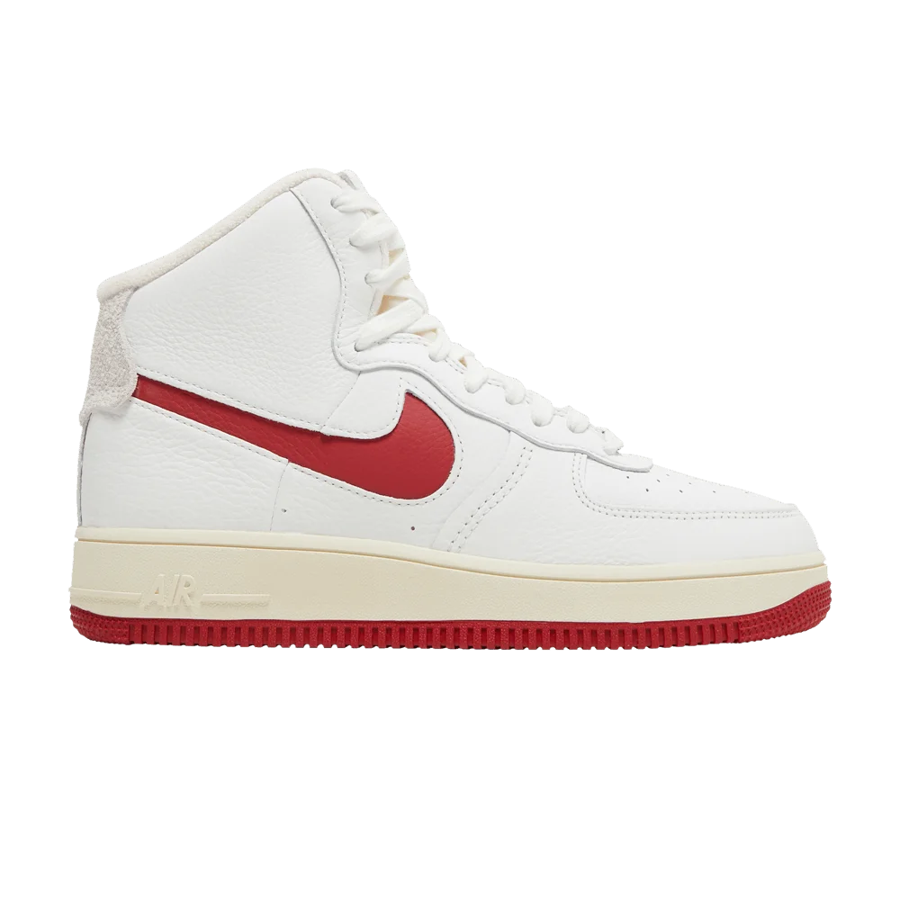 Krossovki-Nike-Wmns-Air-Force-1-High-Sculpt-White-Gym-Red