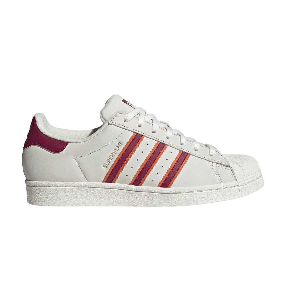Кроссовки Adidas Superstar 'White Legacy Burgundy'