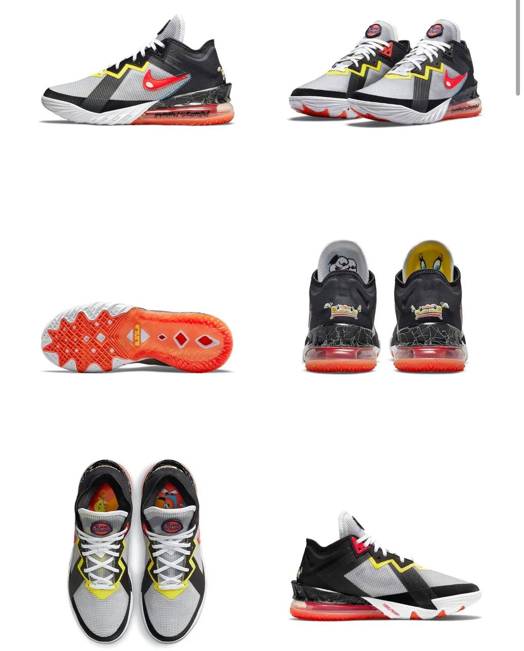 Кроссовки Space Jam x Nike LeBron 18 Low EP Sylvester x Tweety
