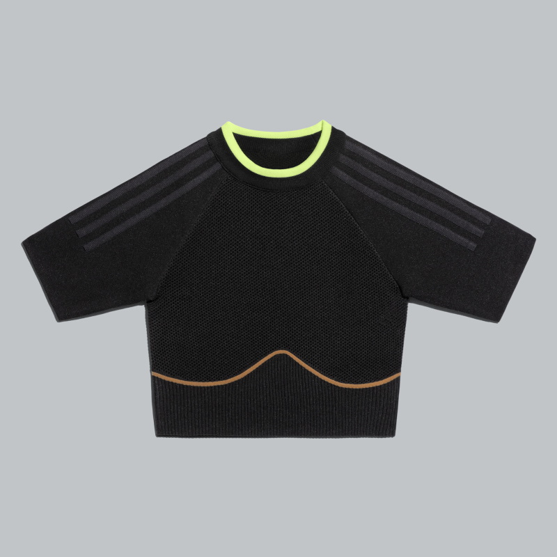Спортивный топ adidas Ivy Park Knit Crop Top Black/Mesa