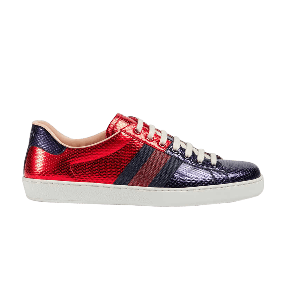 Кроссовки Gucci Ace Metallic Snakeskin