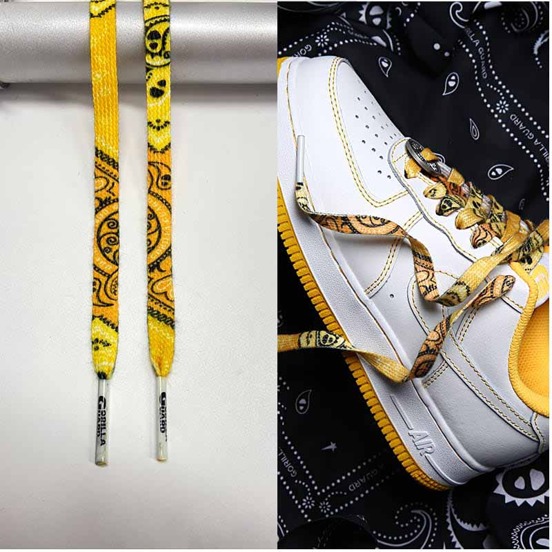 Шнурки Gorilla Guard Air Force 1 Yellow Paisley Laces