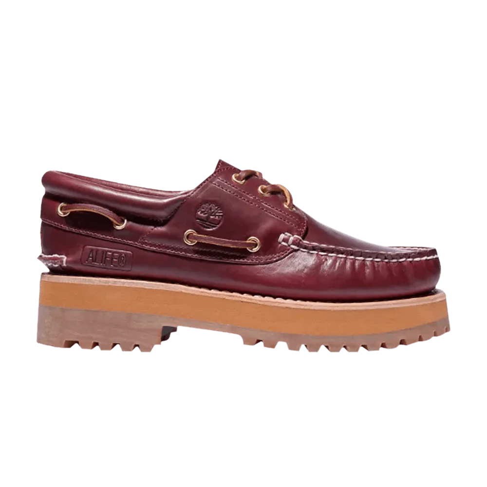 Krossovki-Alife-x-Timberland-3-Eye-Classic-Lug-Boat-Burgundy