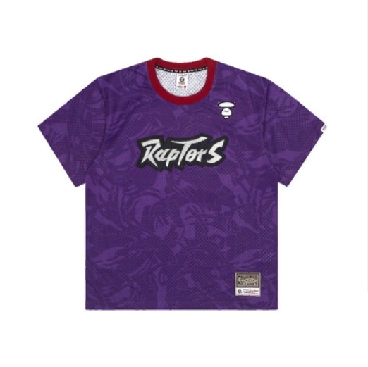 Футболка Aape x Mitchell & Ness Toronto Raptors BP Jersey Purple