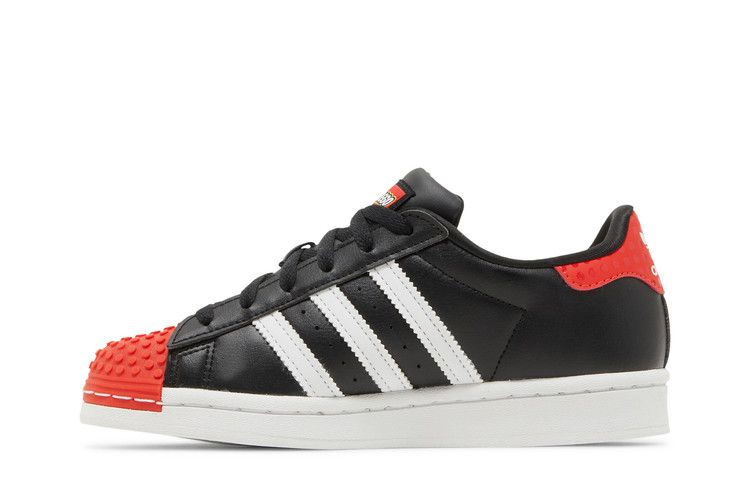 Кроссовки LEGO x adidas Superstar Big Kid 'Core Black Red'