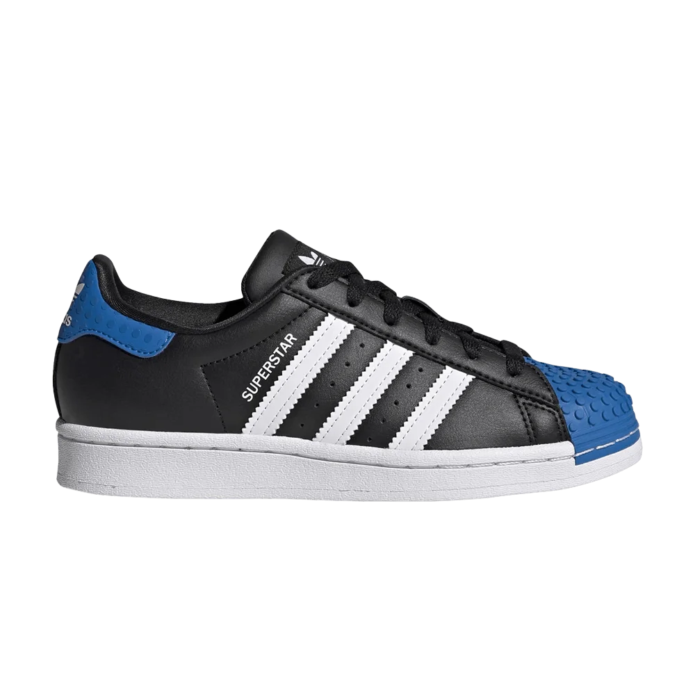 Кроссовки LEGO x adidas Superstar Big Kid 'Core Black Blue'